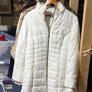 Susan Graver  Ivory Quilted Puffer Jacket